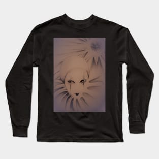muted pink lilac art deco pierrot clown by Jackie Smith for House of Harlequin Long Sleeve T-Shirt